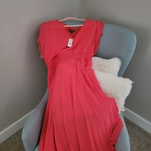 Express Coral Maxi Dress in a Size XL